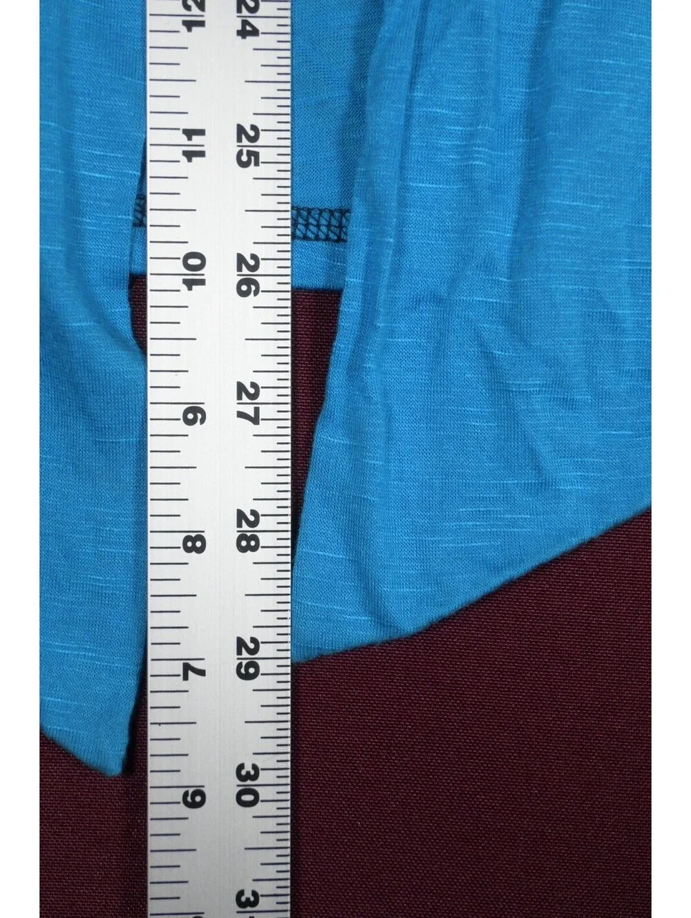 CKW Crew Knit Wear Blue Open Front Cardigan with 3/4 Sleeves